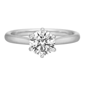 1.00ct Round Diamond Solitaire Engagement Ring