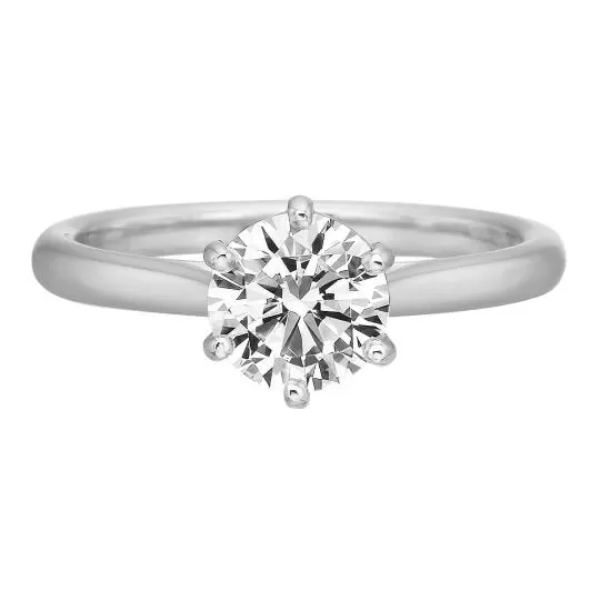 1.00ct Round Diamond Solitaire Engagement Ring