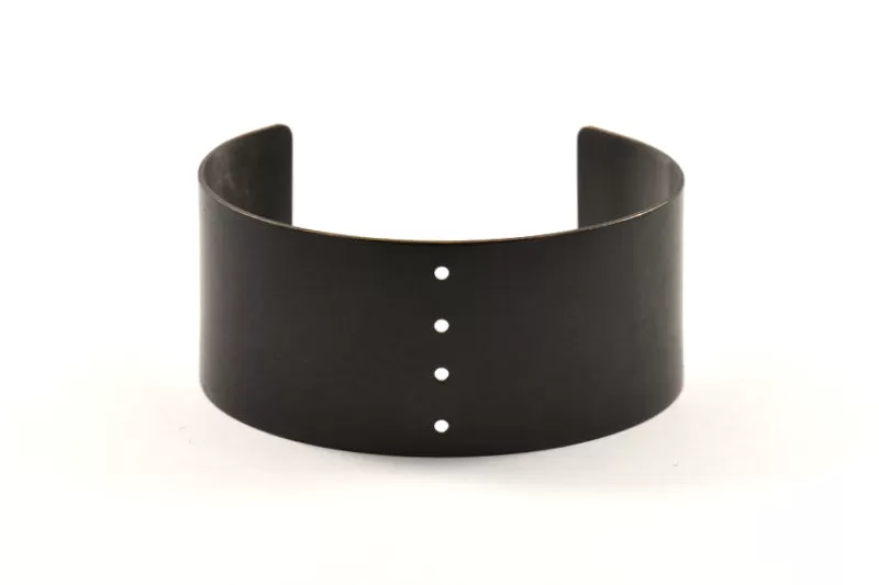 190mm Brass Cuff, 1 Oxidized Brass Black Cuff With 4 Holes (35x190x1mm) T112 BRC138