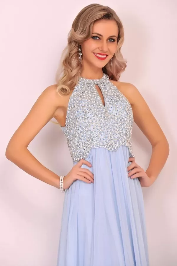 2024 New Arrival Scoop Chiffon With Beading Prom Dresses PGXK27QB