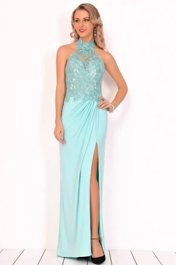 2024 Prom Dresses Halter Chiffon With Applique And PABKX1JH