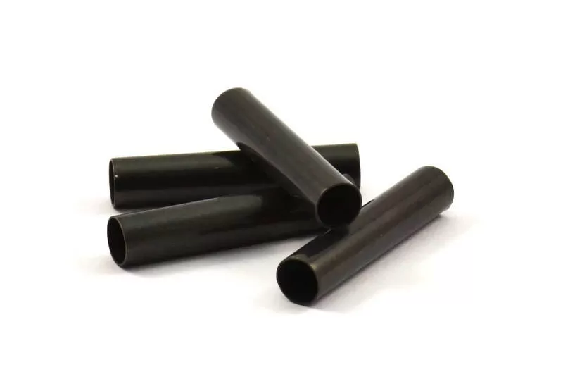 25mm Black Tubes - 30 Oxidized Brass Tubes (5x25mm) Bs 1464 S100