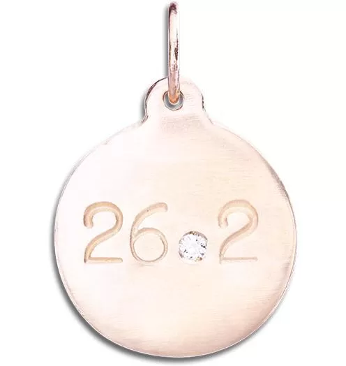 26.2 Marathon Disk Charm With Diamond