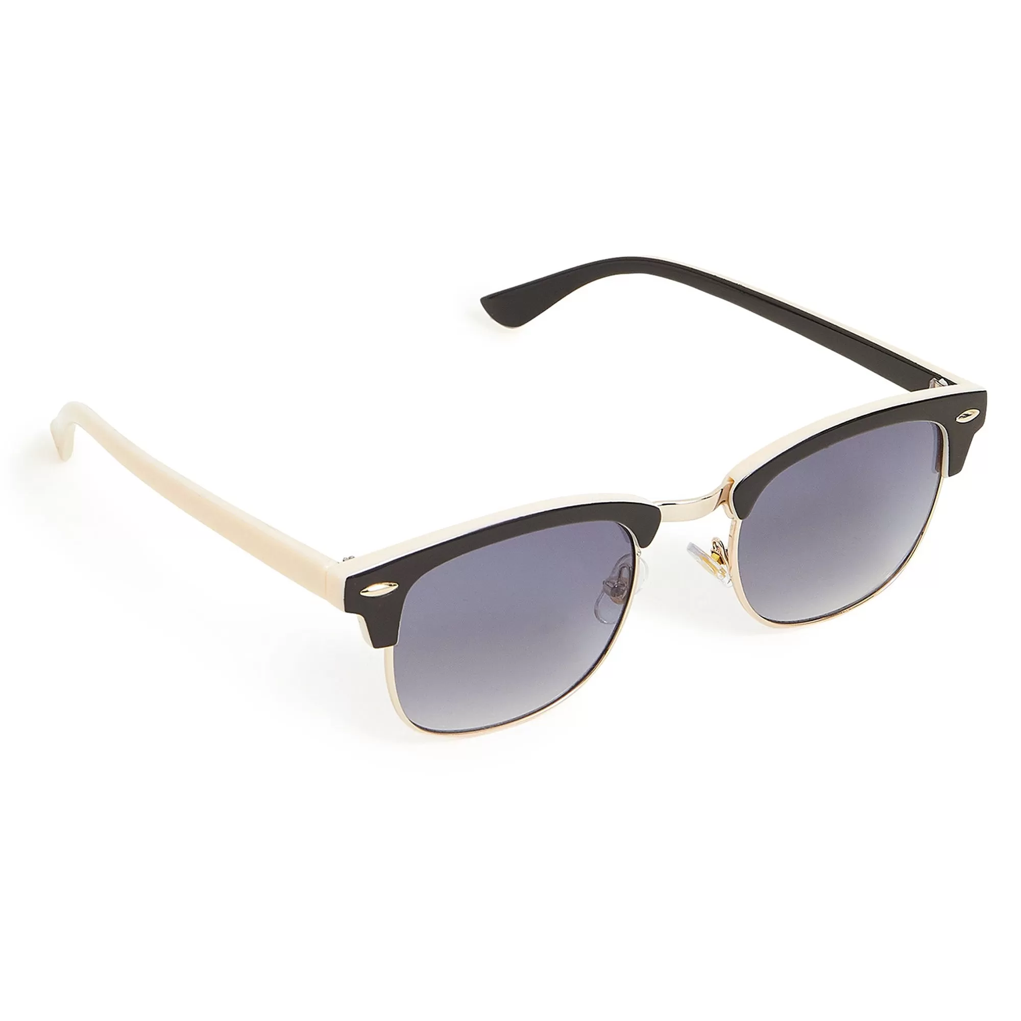 Accessorize London Women's Monochrome Classic Black Square Sunglasses