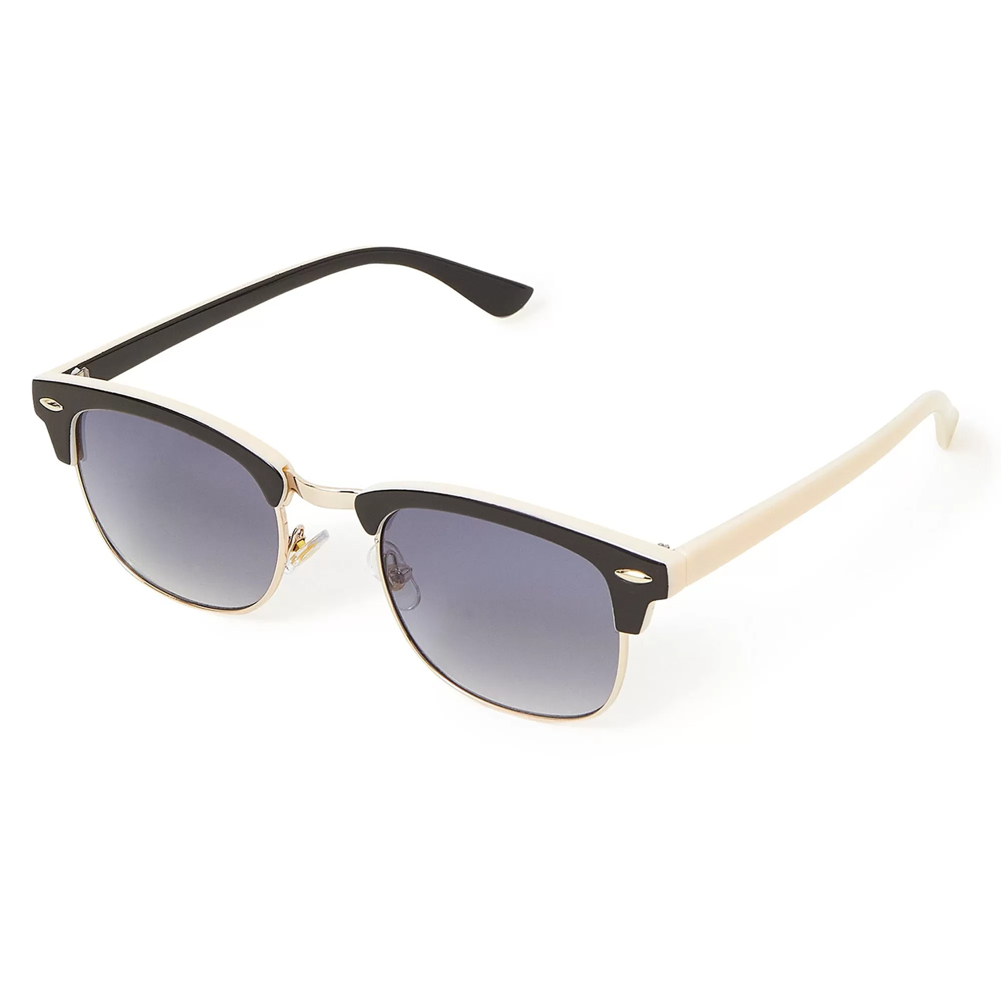 Accessorize London Women's Monochrome Classic Black Square Sunglasses