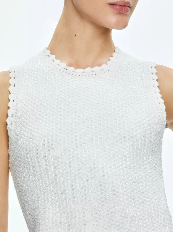 Alice   Olivia - Amity Tank - Soft White