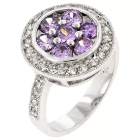 Amethyst Purple Lily Ring