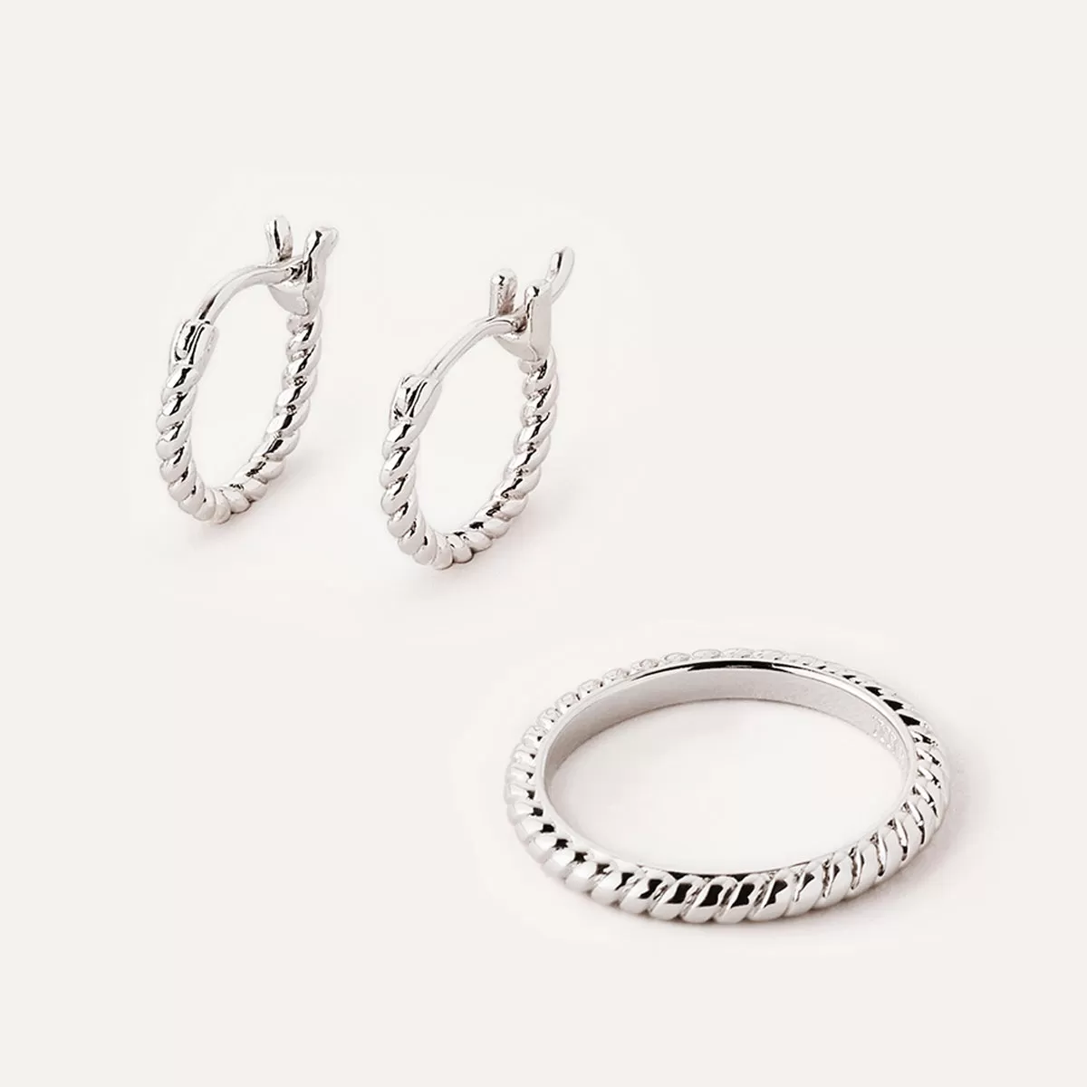 Ana Rope Silver Set