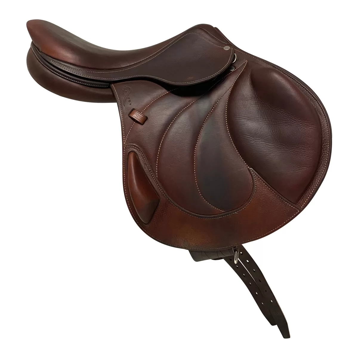 Antarès 2015 Buffalo Monoflap Jump Saddle in Brown - 17.5 Forward Flap