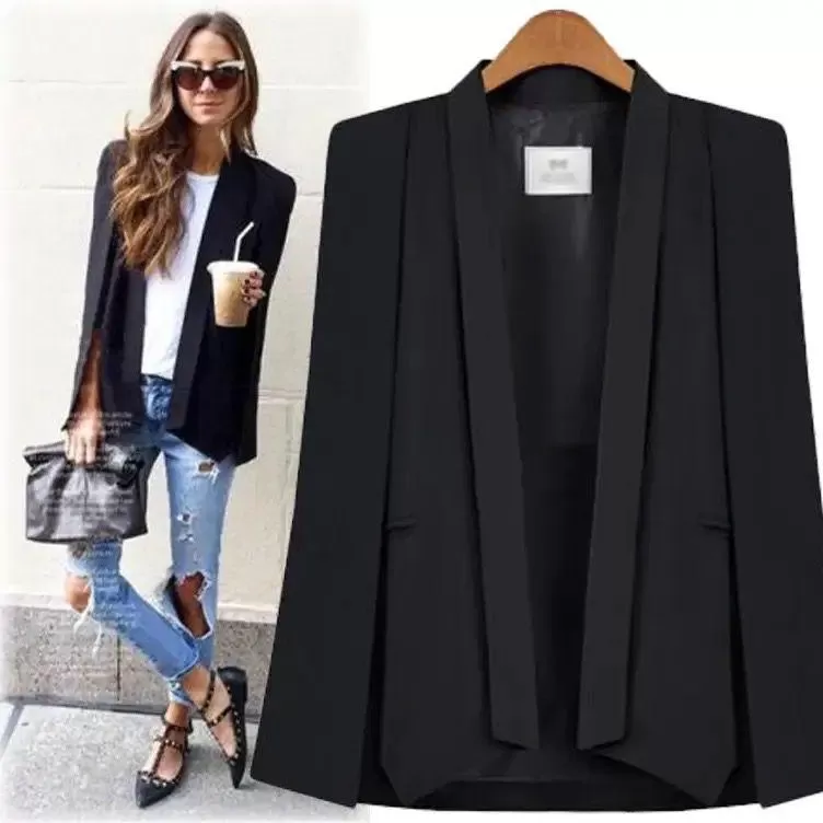 Aurora Cape Blazer in WhiteandBlack