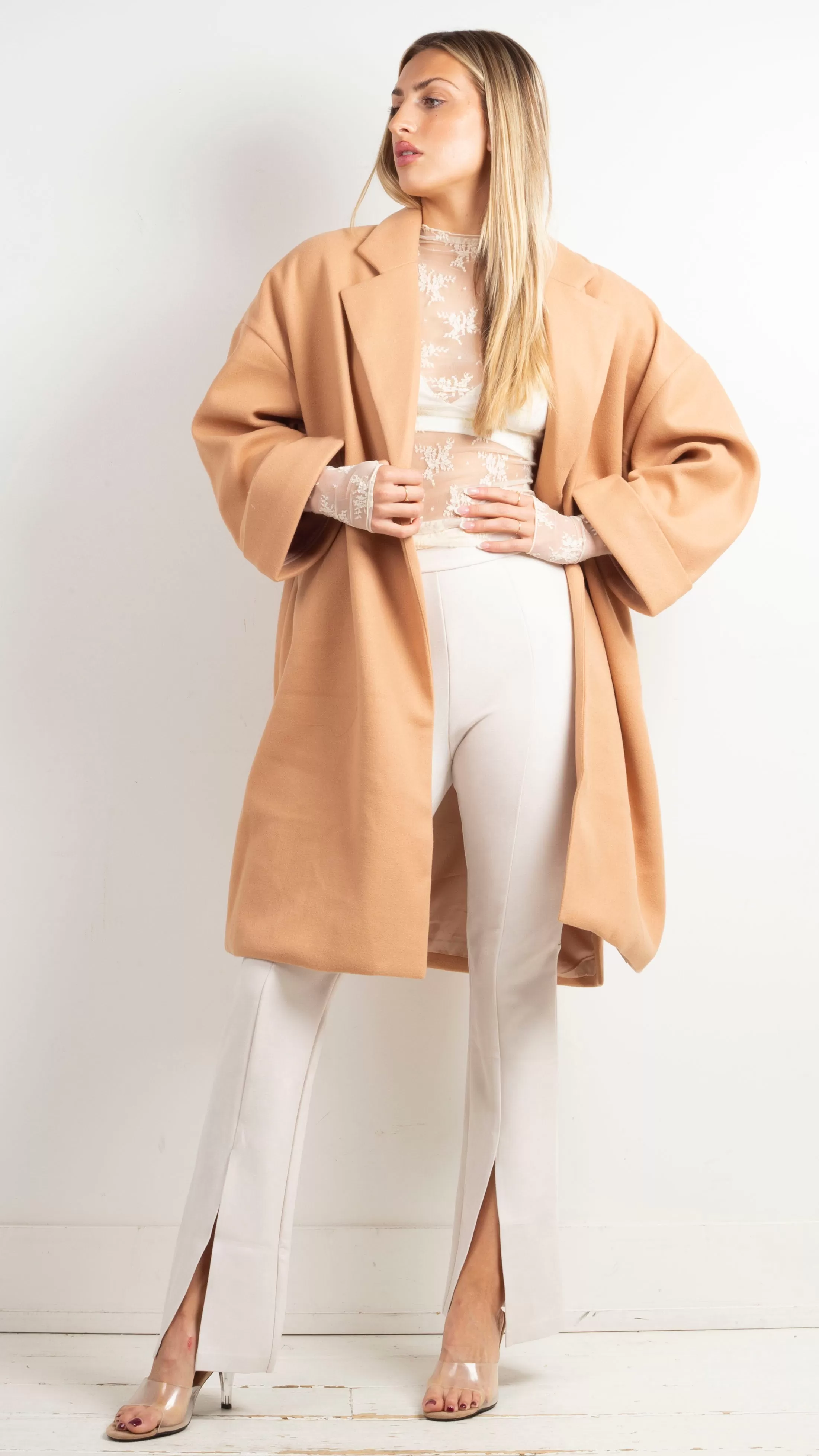 Ava Oversized Jacket - Camel