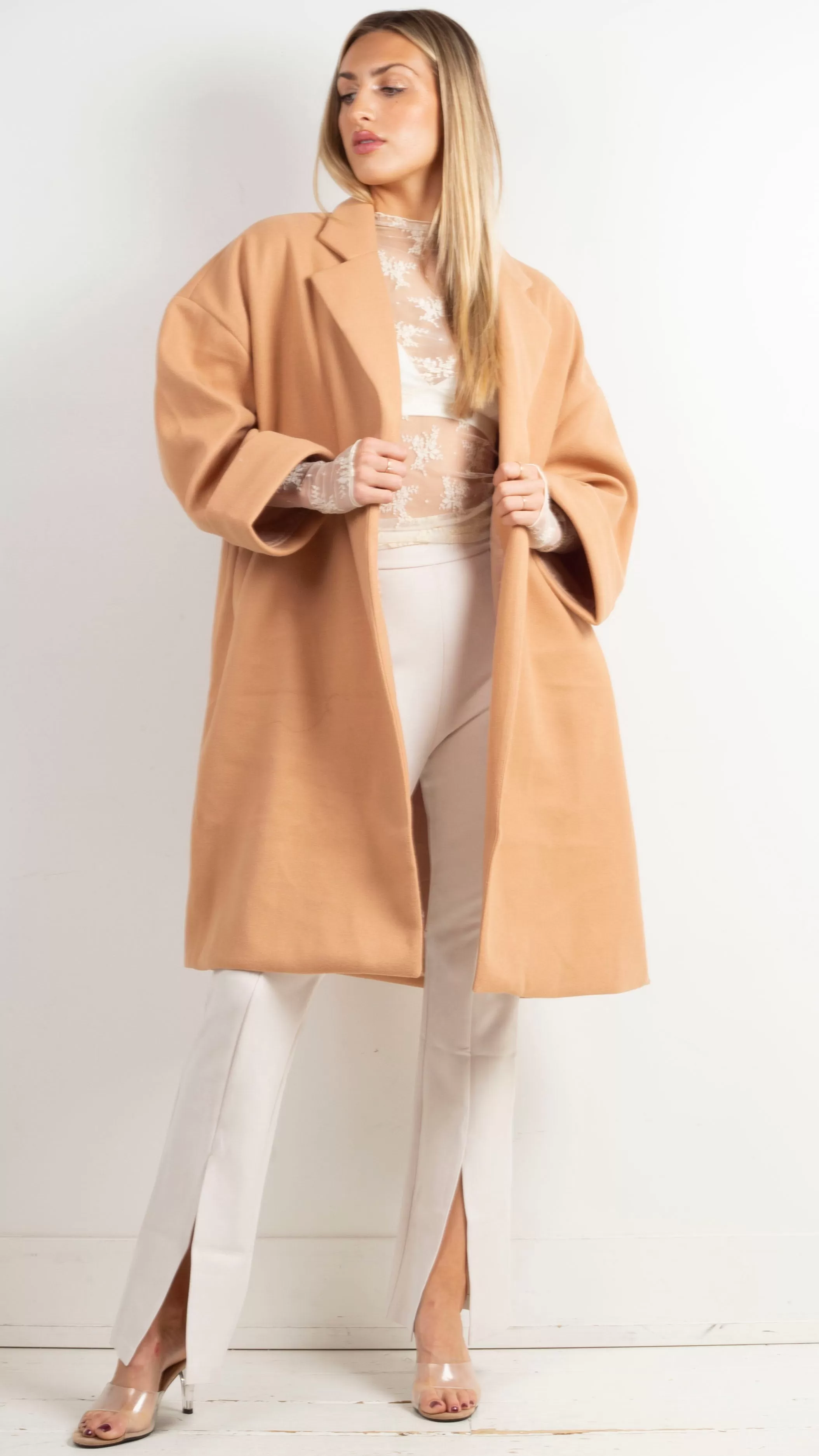 Ava Oversized Jacket - Camel