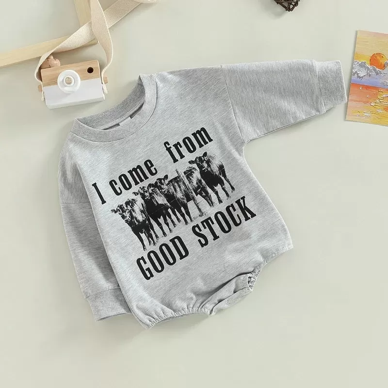 Baby Boys Girl Solid Letter Animal Print Bodysuit