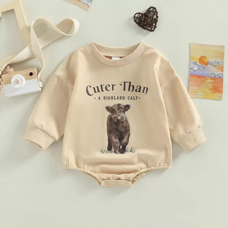 Baby Boys Girl Solid Letter Animal Print Bodysuit