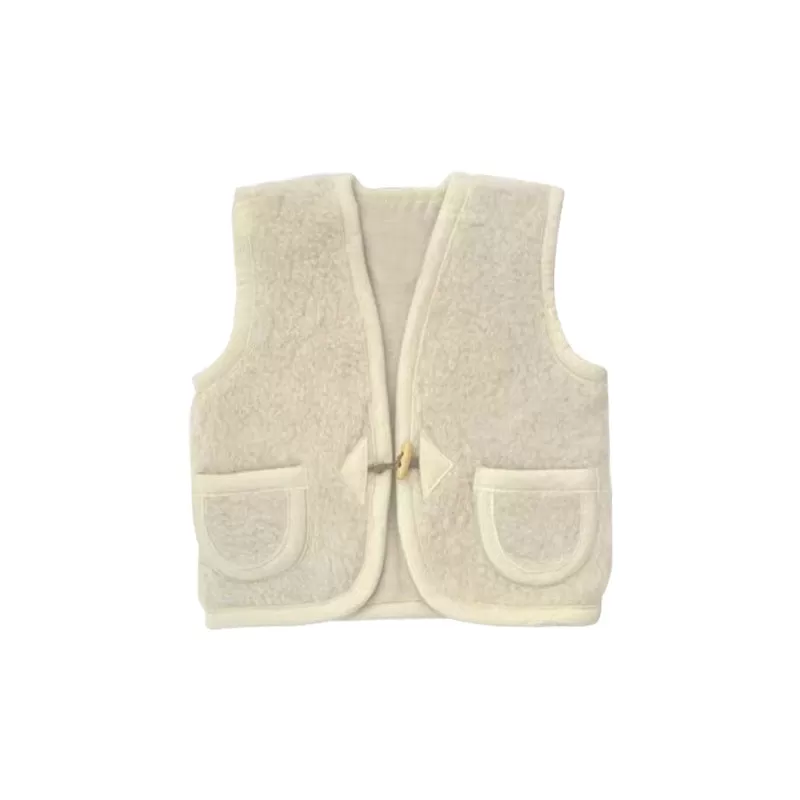 Baby Boys Girls Solid Color Sleeveless Furry Vest Jacket