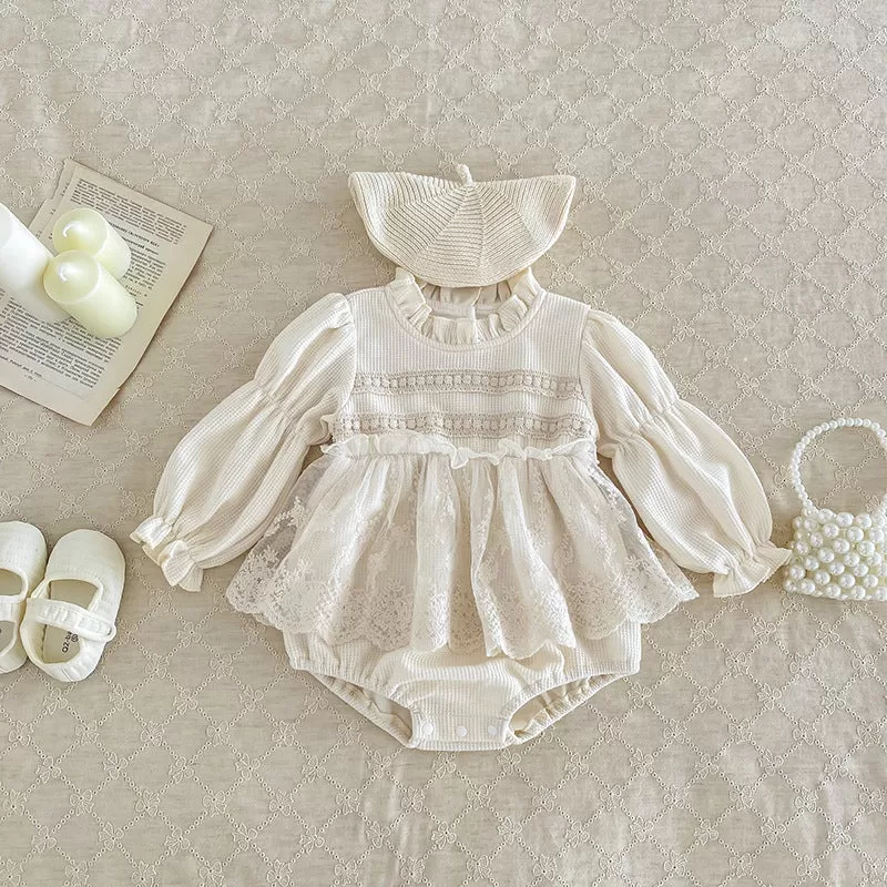 Baby Girls Solid Color Rompers Wholesale 24030132