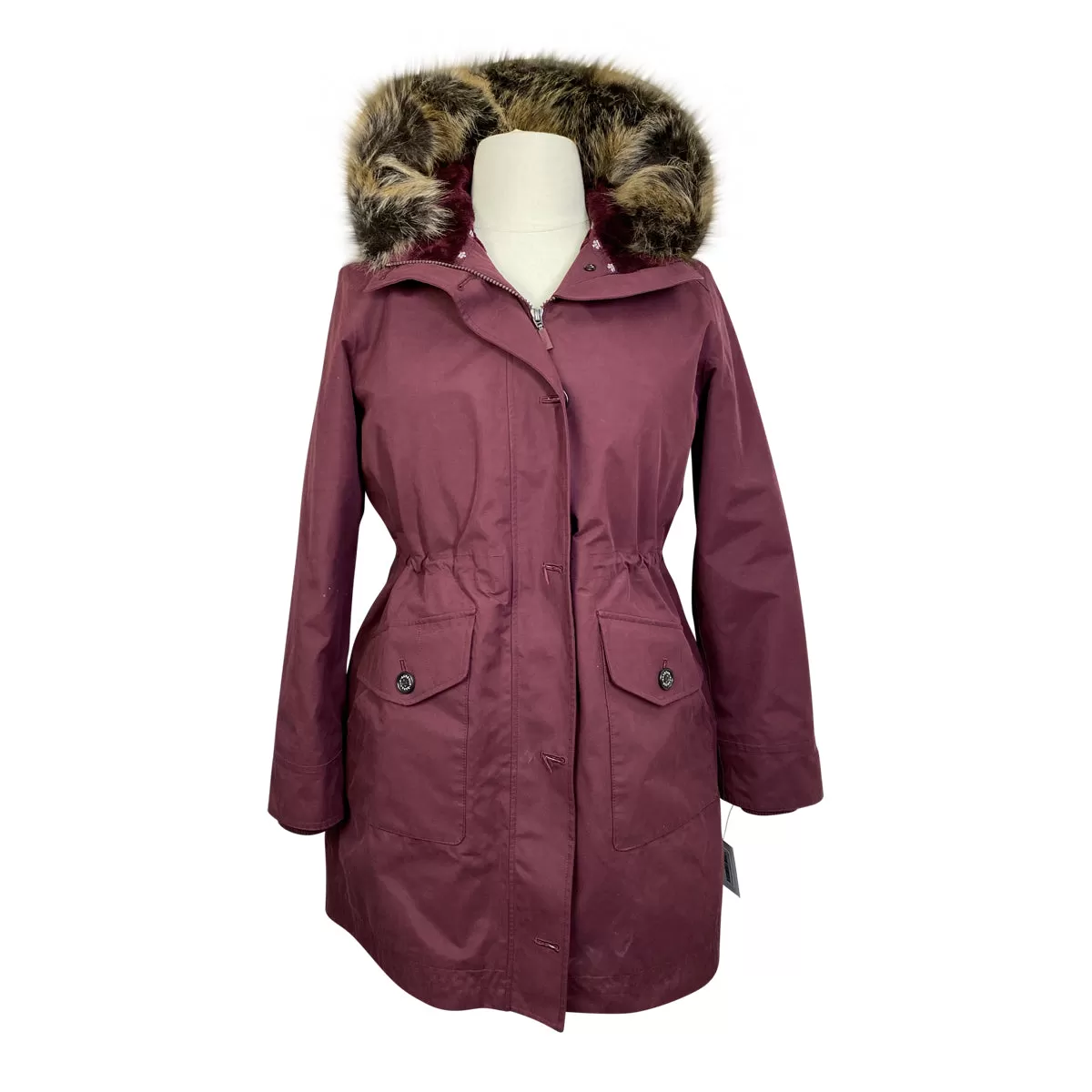 Barbour 'Tellin' Waterproof Breathable Jacket
 in Burgundy - Women's 12