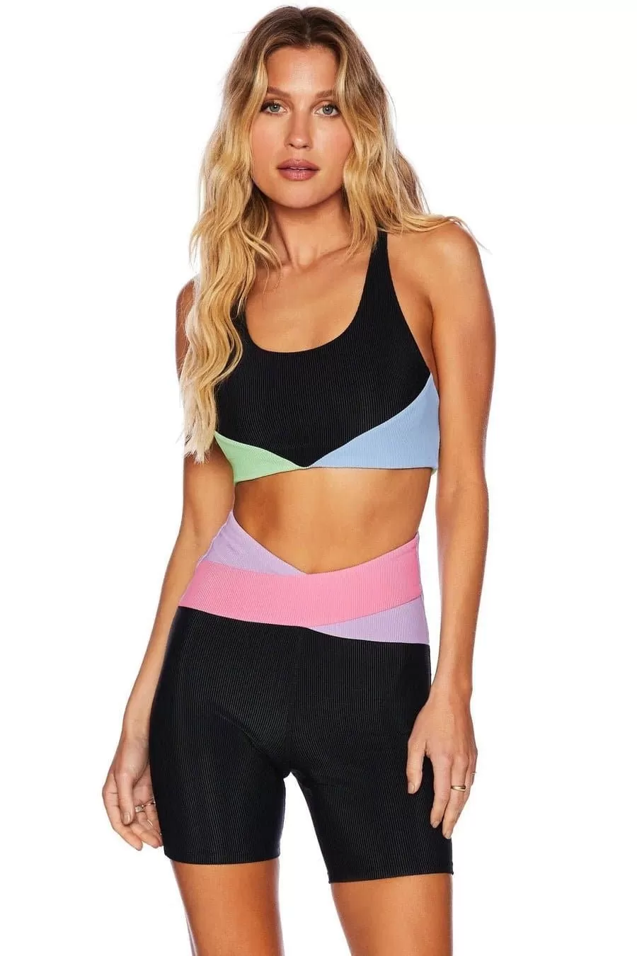 Beach Riot Nora Pretty Pastels Sports Crop Top as seen on Sarah Jayne Dunn