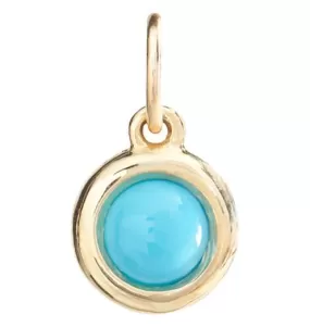 Birthstone Cabochon Charm With Turquoise