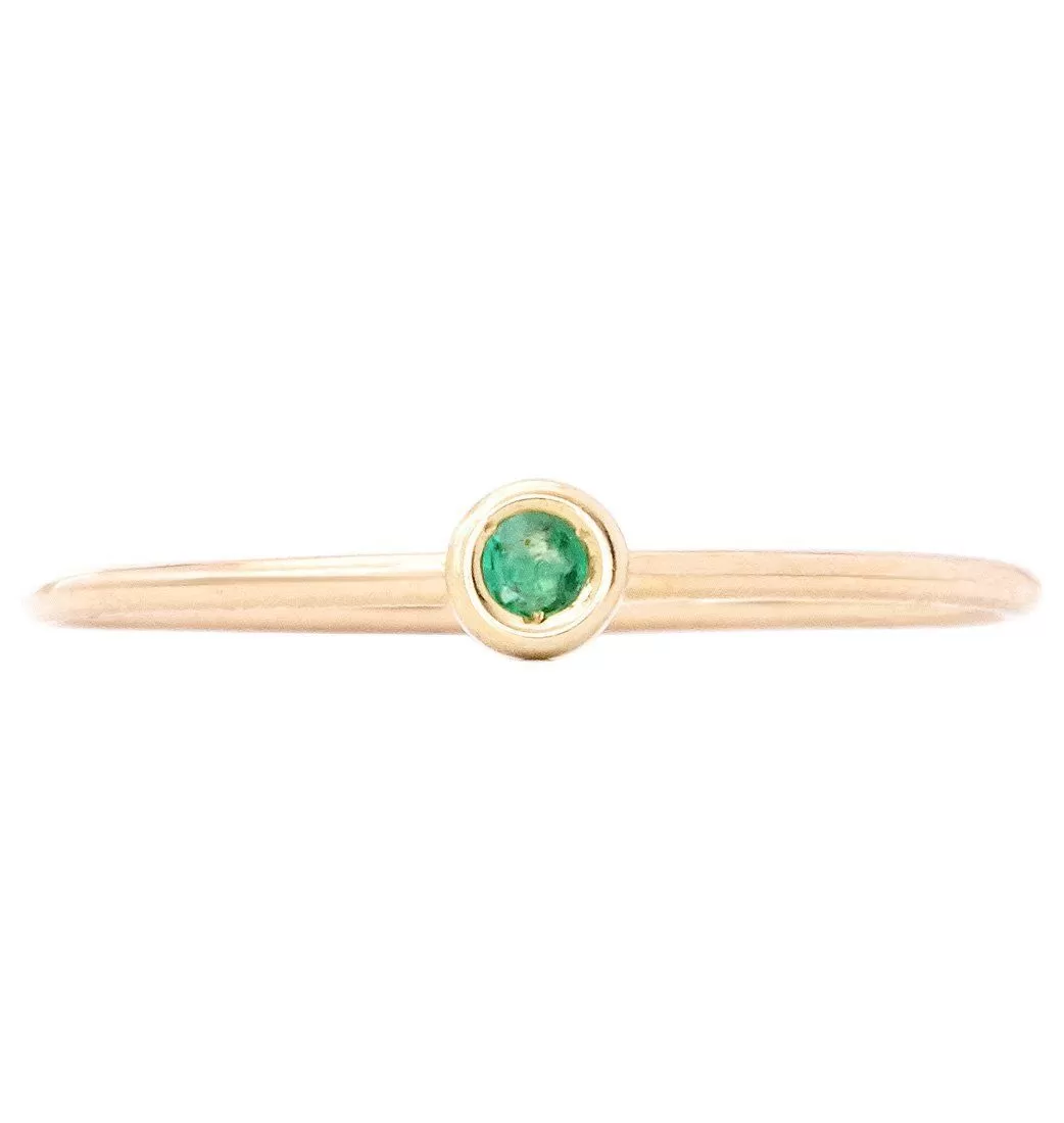 Birthstone Stacking Ring With Emerald