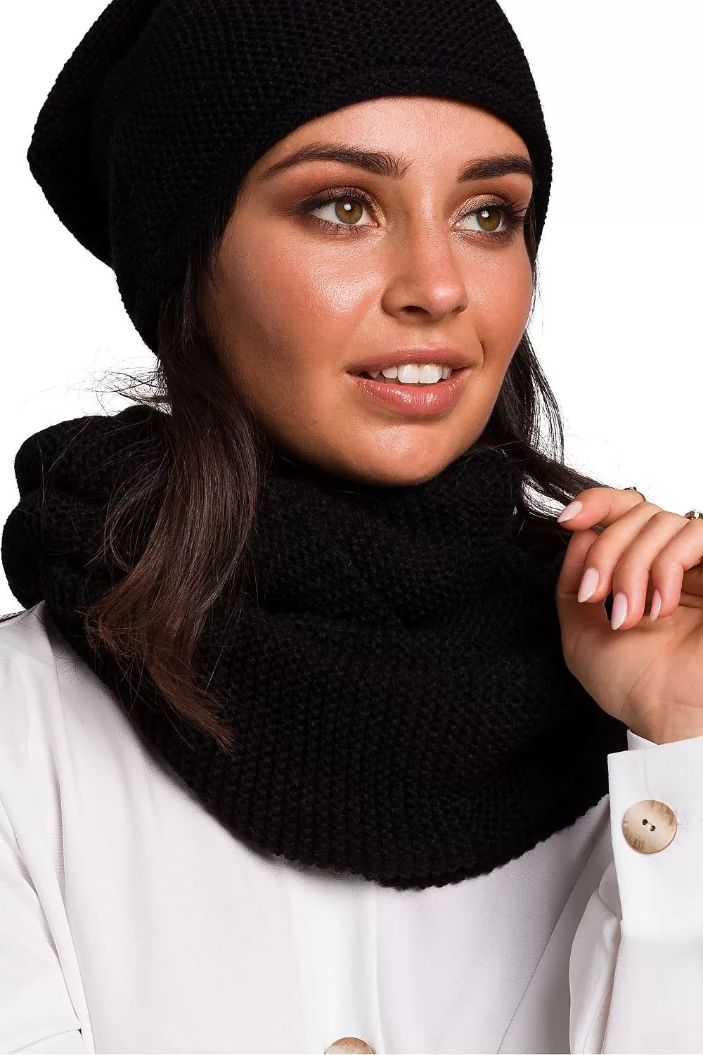 Black Infinity Scarf BE Knit