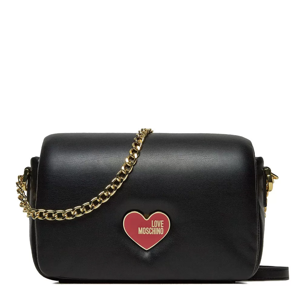 Borsa Donna a Spalla con Tracolla LOVE MOSCHINO linea Marshmallow Nera