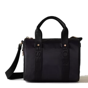 Borsa Donna Bauletto Small BORBONESE linea Eco Line in Nylon Op Dark Black