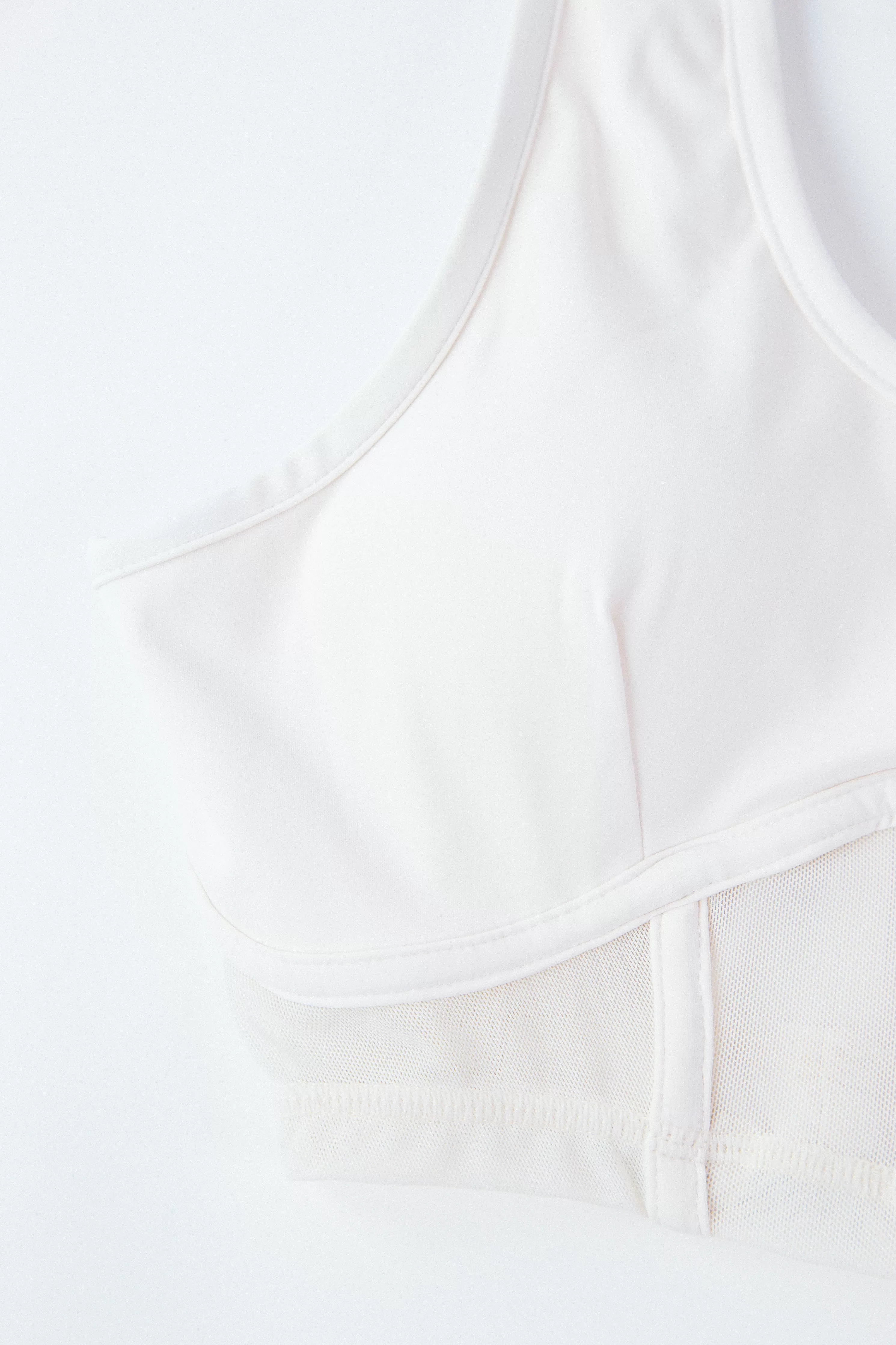 Callie Bustier Active Top, Off White