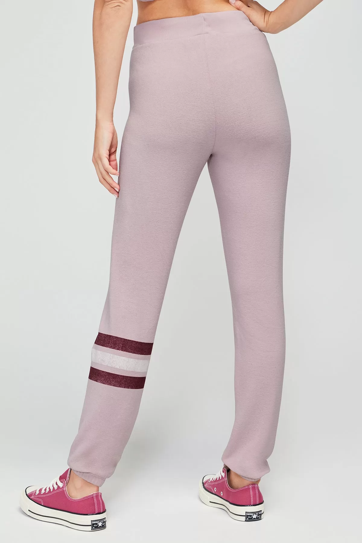 Candy Stripe Echo Sweats | Burnished Lilac