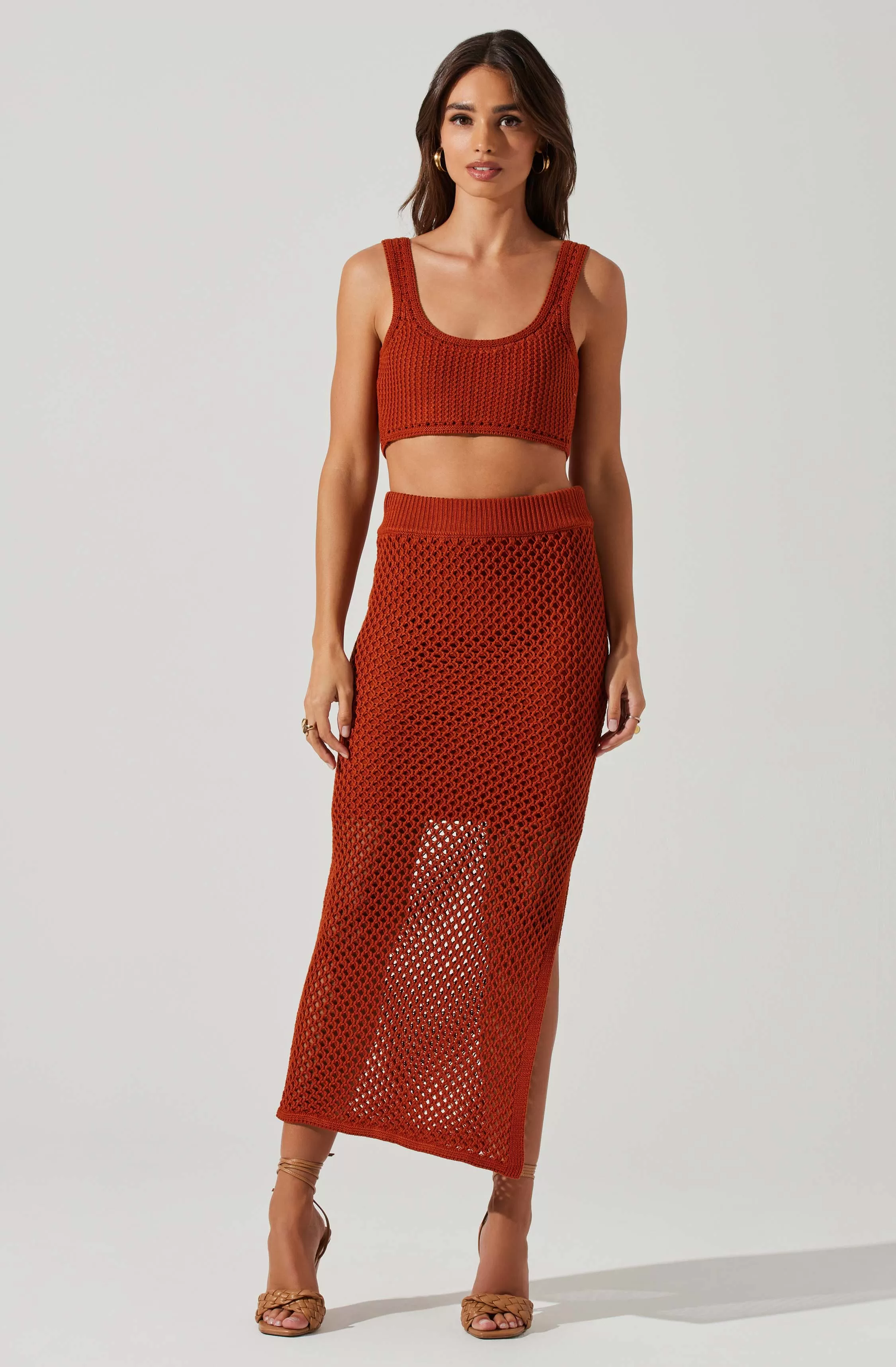 Carlina Crochet Midi Skirt