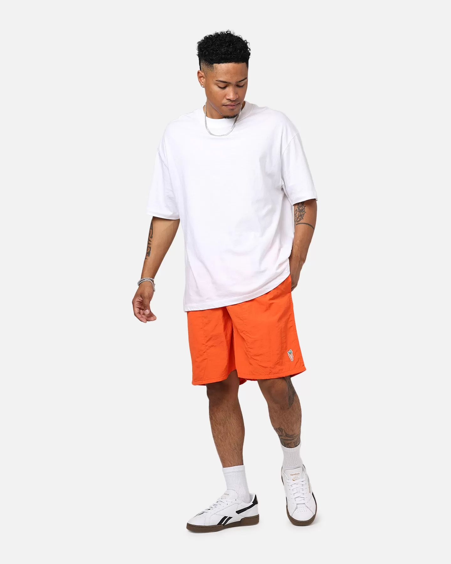 Carrots By Anwar Stem Nylon Shorts Orange