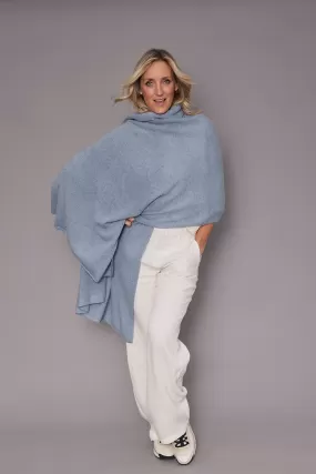 Cashmere Euro Wrap | Light Denim