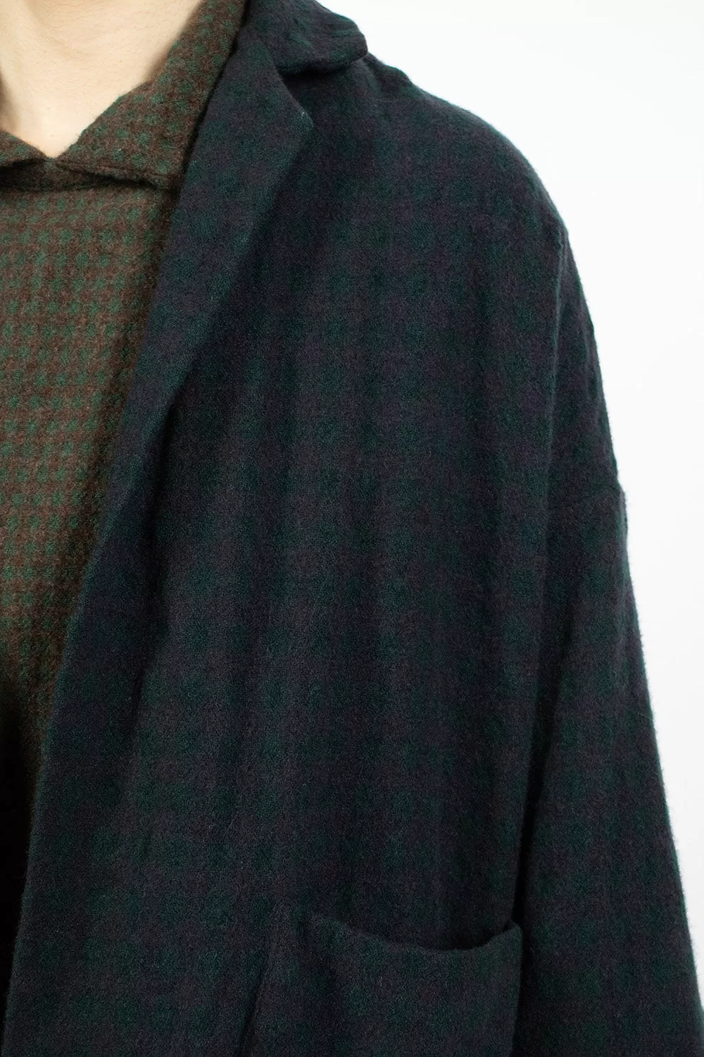 Cashmere Jacket Green Blue Check