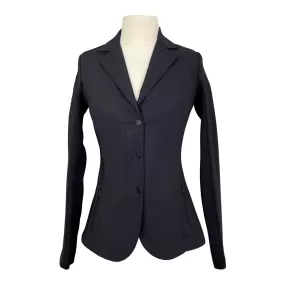 Cavalleria Toscana R-EVO Light Tech Zip Knit Show Jacket in Black w/Gold - Women's IT 40/US 6