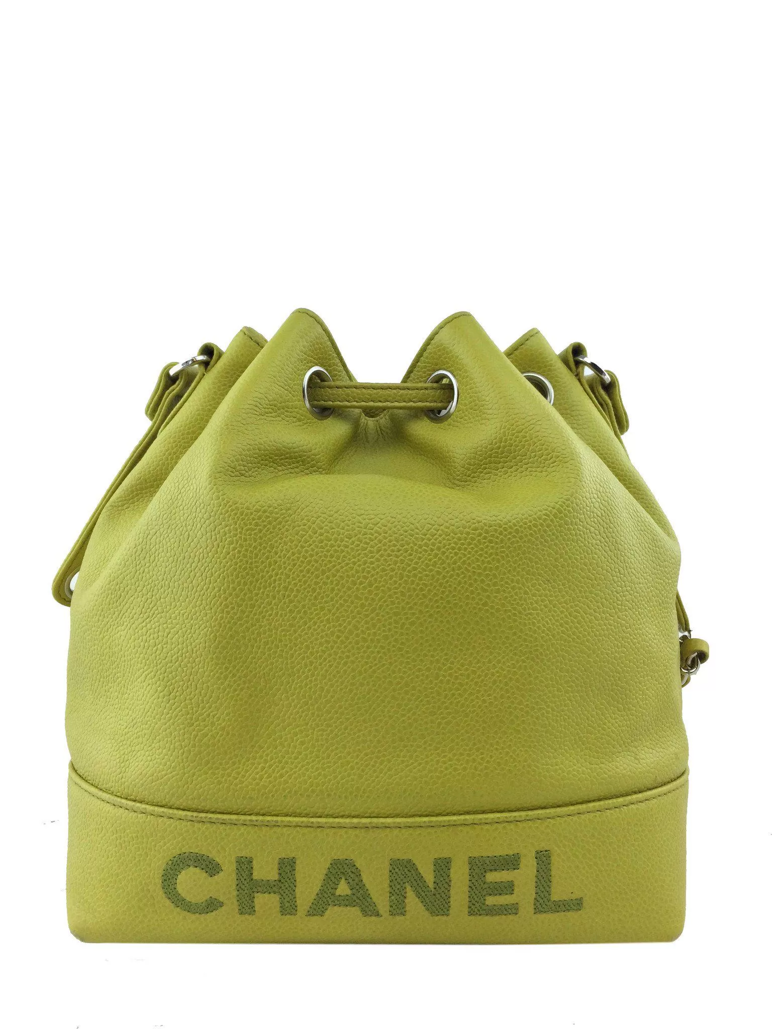 Chanel Caviar Leather Drawstring Bucket Bag