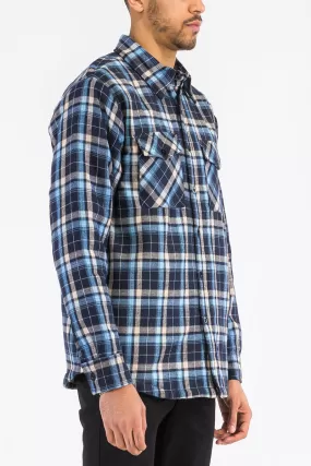 Checkered Plaid Quilted Flannel Jacket