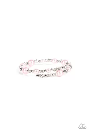 Chicly Celebrity Pink Pearl Coil Bracelet - Paparazzi Accessories