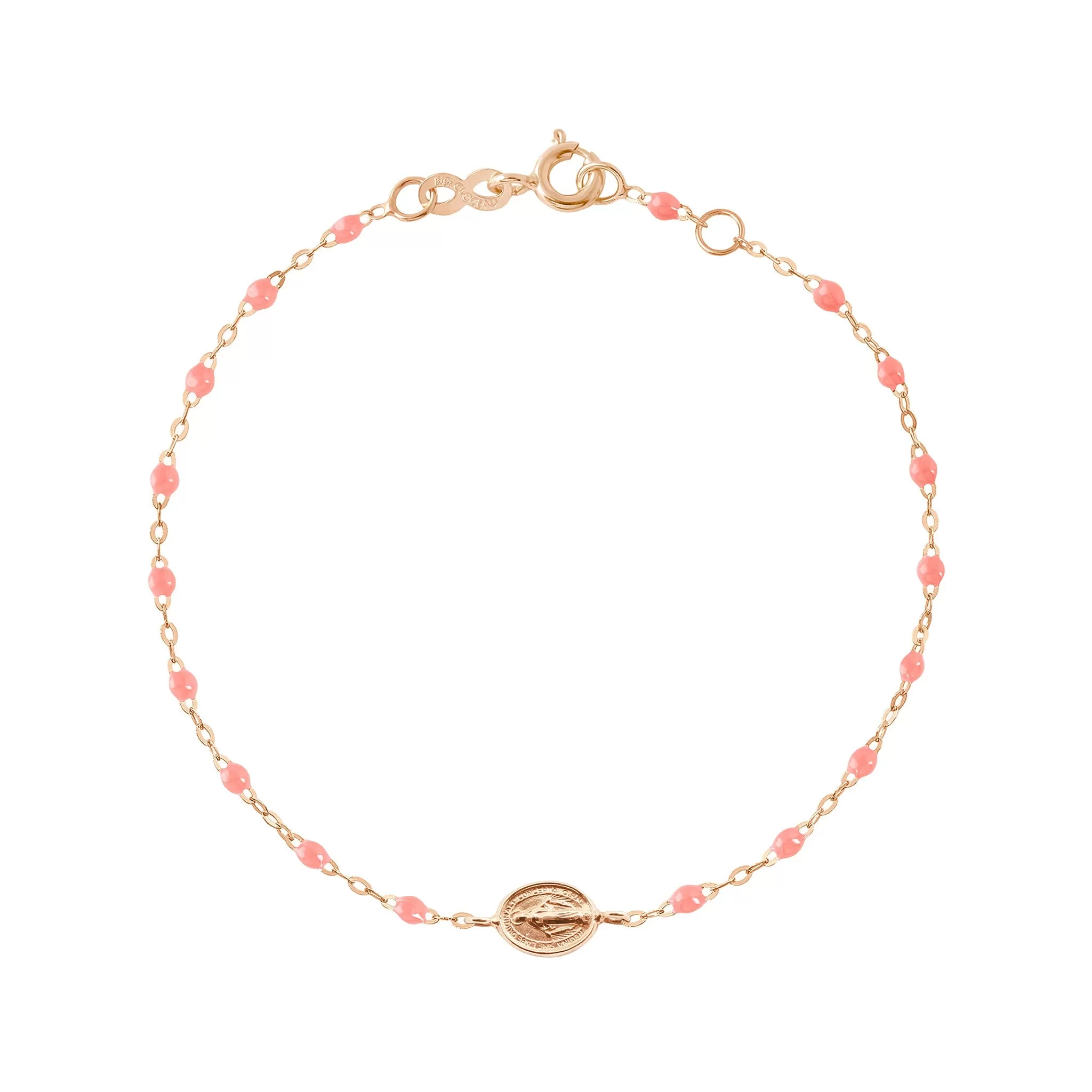 Child Madone Charm Classic Gigi Fuchsia bracelet, Rose Gold, 5.9"