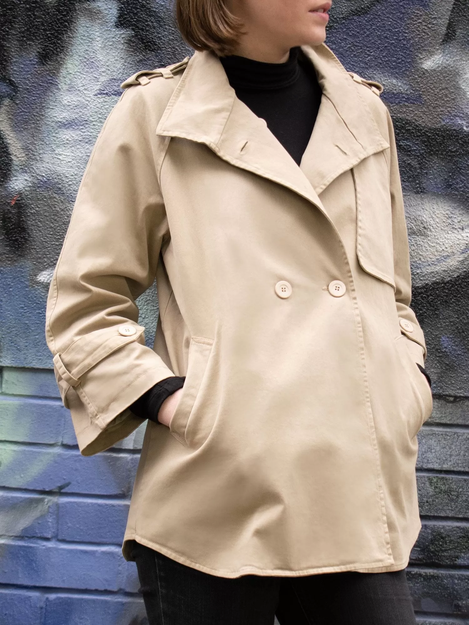 Cotton-Gaberdine Trench Coat