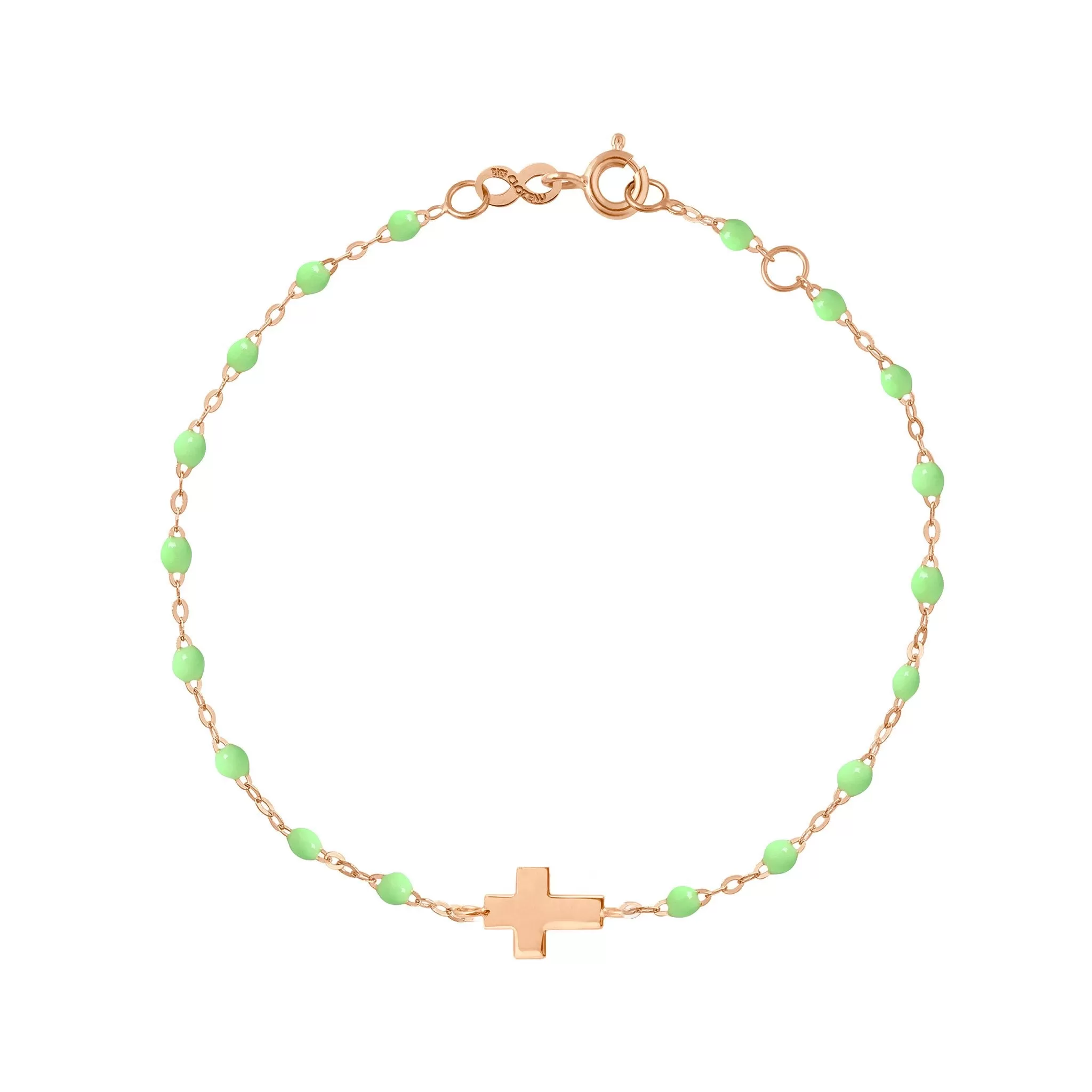 Cross Charm Classic Gigi Anis bracelet, Rose Gold, 6.7"