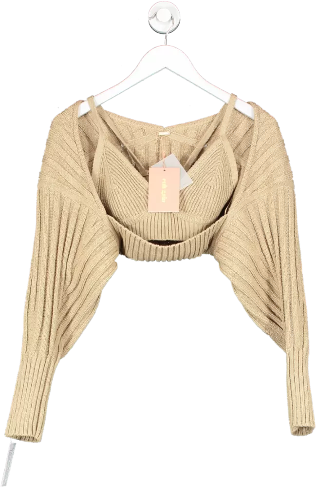 Cult Gaia Beige Rosie Set UK XS