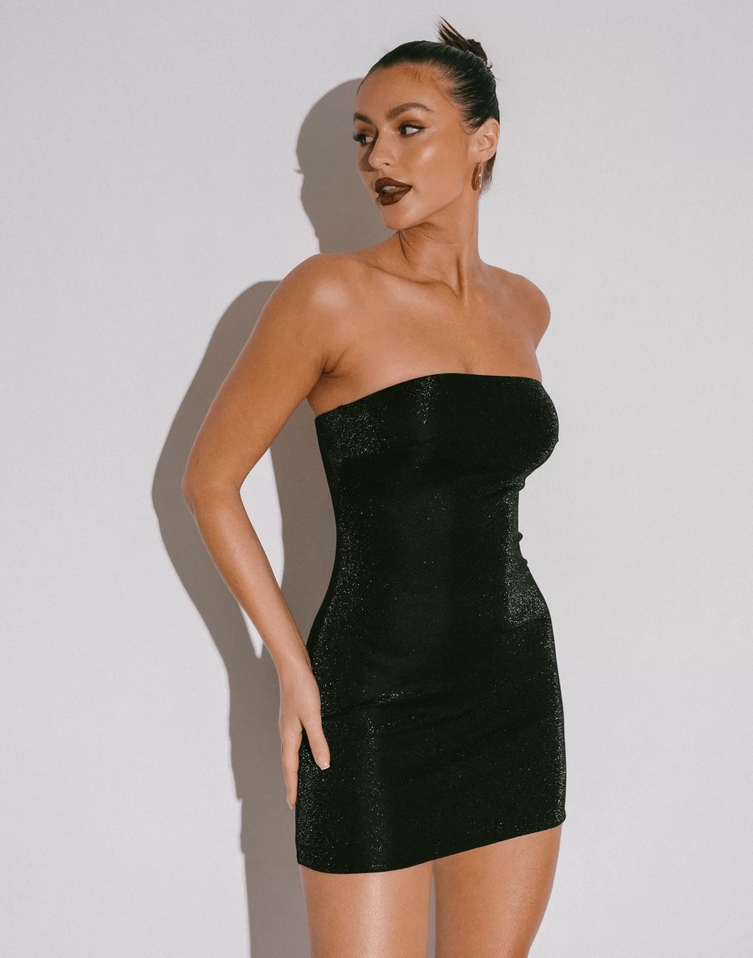 Dance With Me Mini Dress (Black Shimmer)