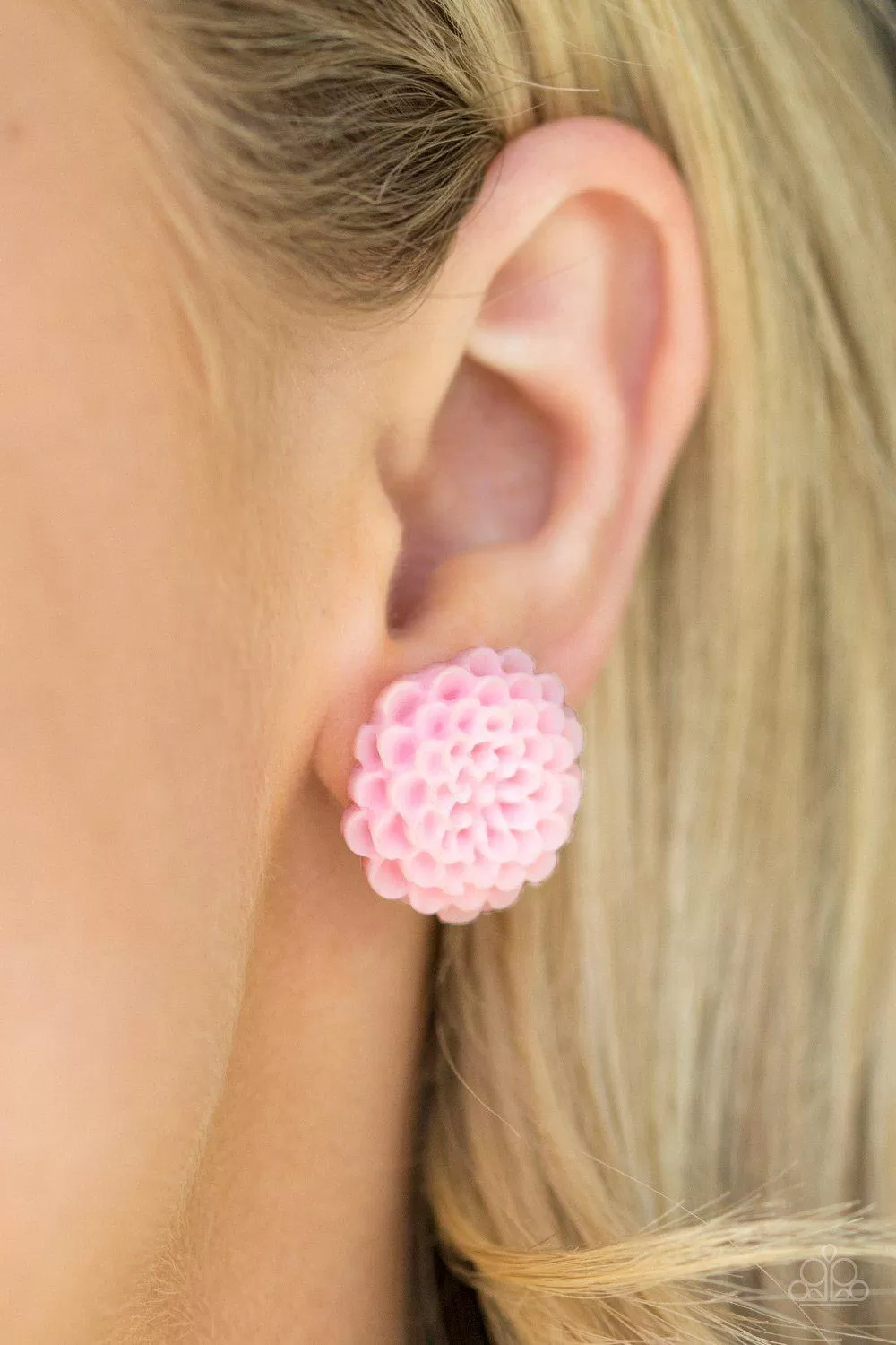 Dandelion Demure Pink Post Earrings - Paparazzi Accessories