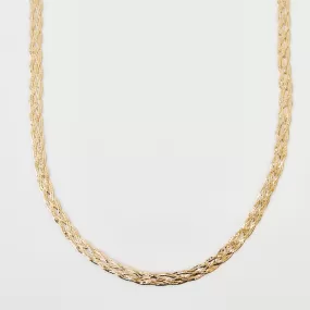 Diamond Cut Braid Chain Necklace