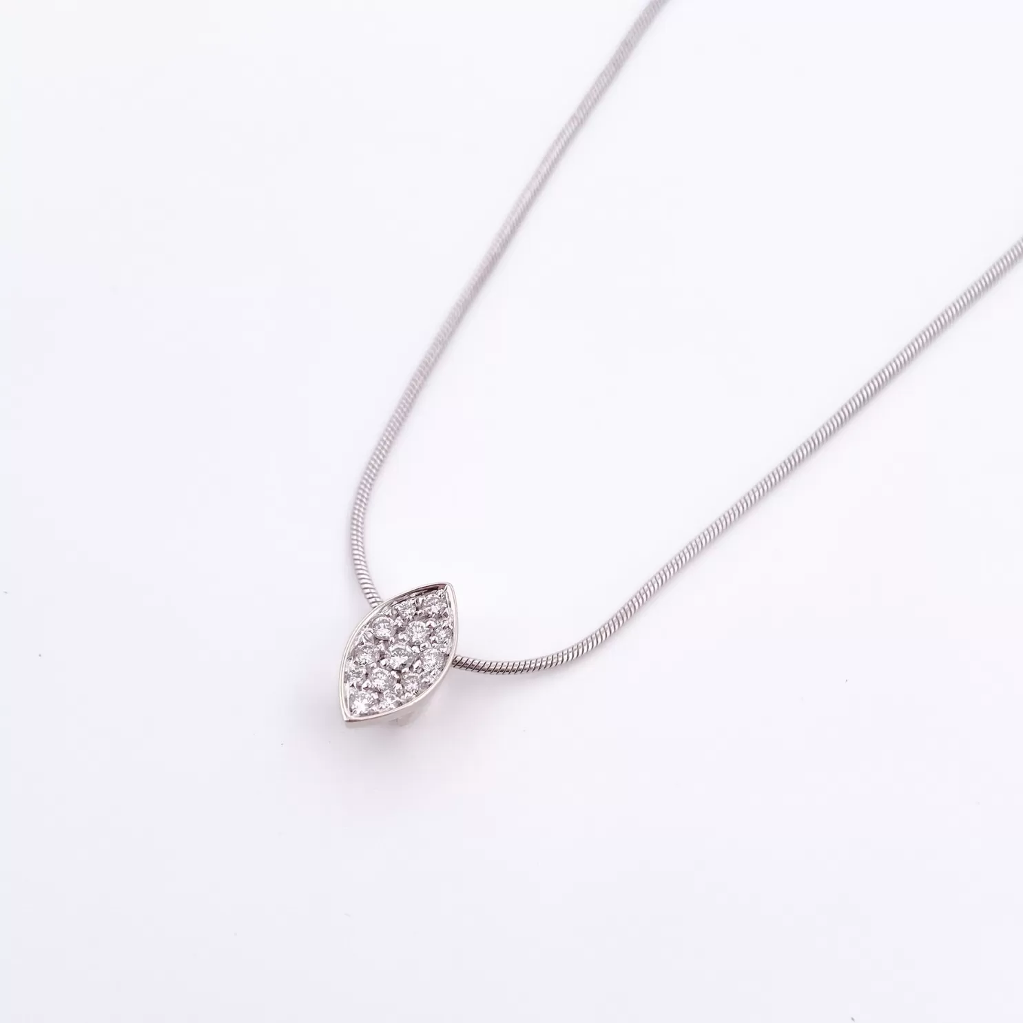 Diamond Leaf Pendant