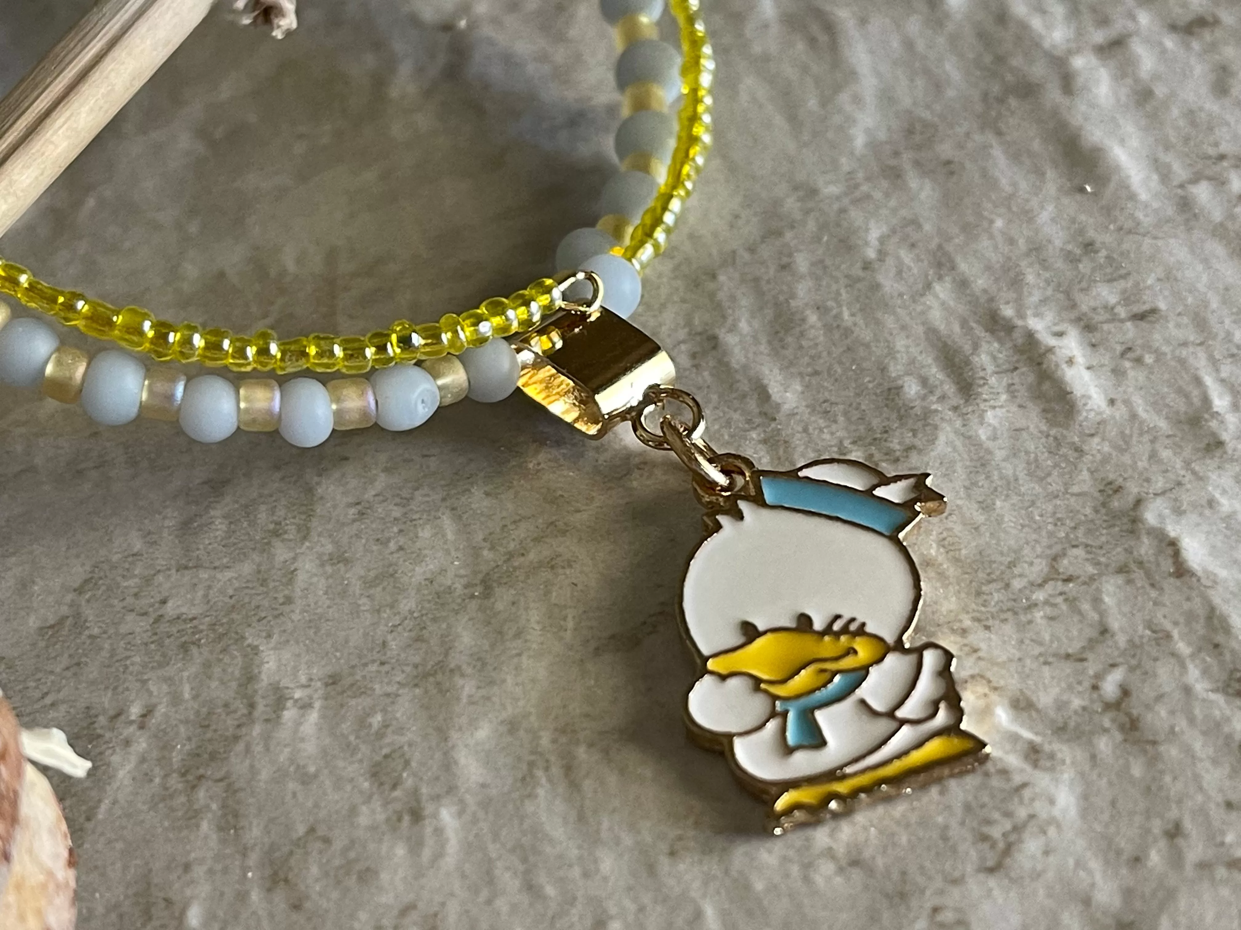 Duck Memory Wire Wrap Bracelet