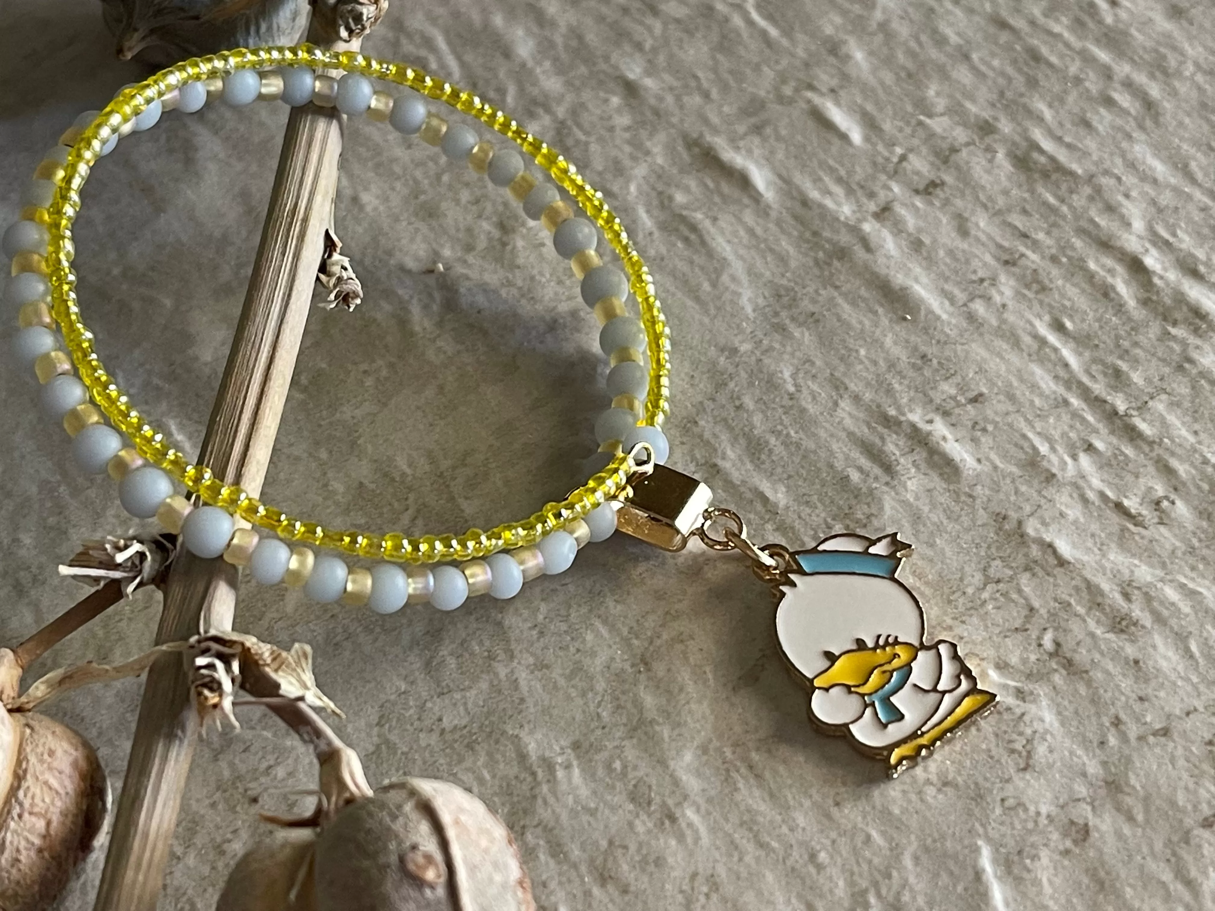 Duck Memory Wire Wrap Bracelet