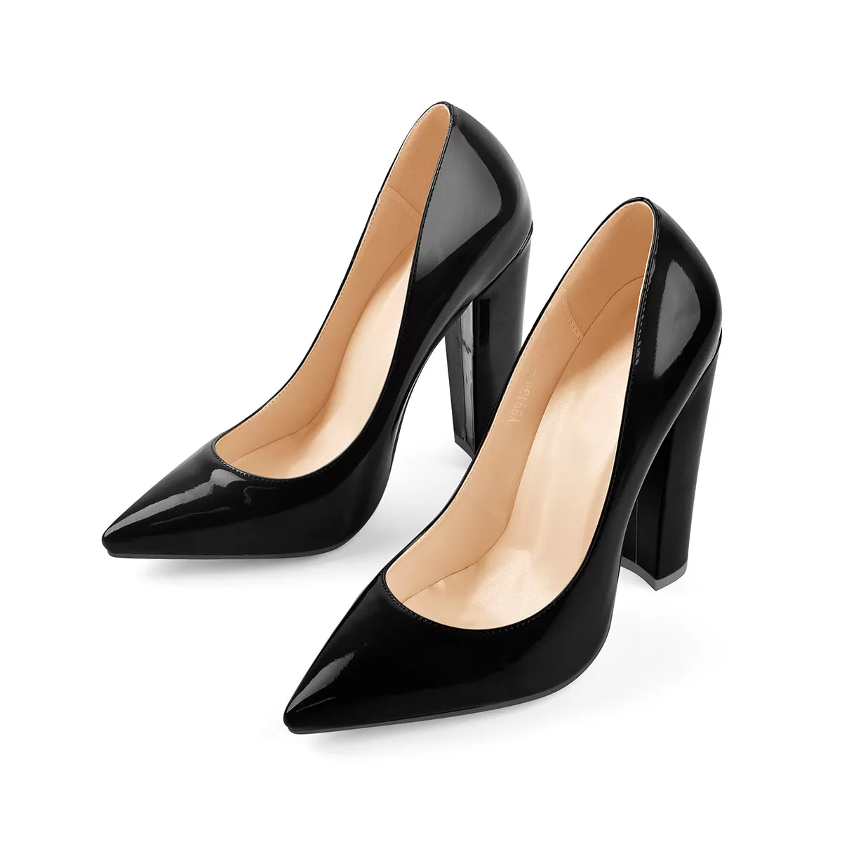 Elegant Classic Pointed Toe Chunky Heels Pumps