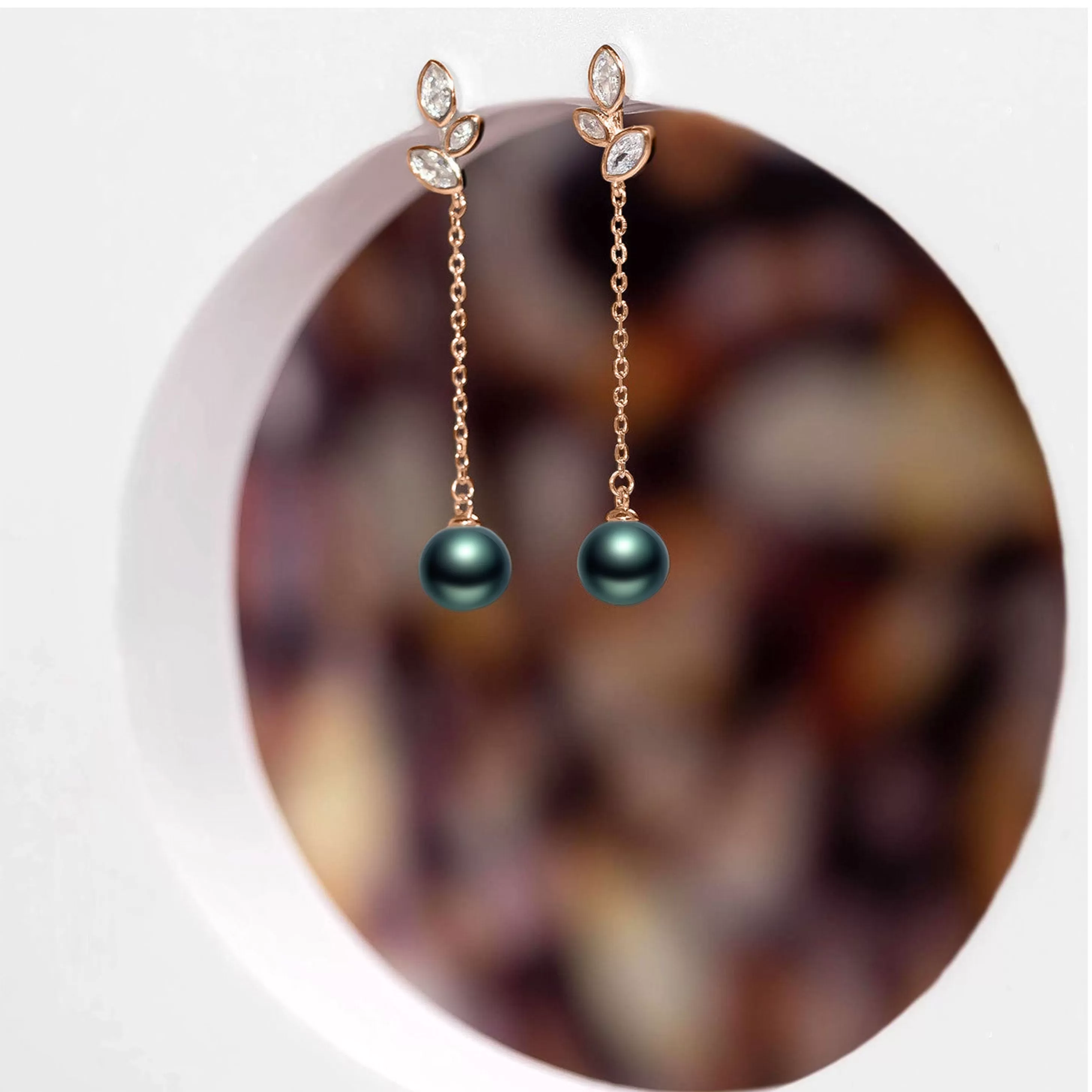 Elegant Tahitian Saltwater Pearl Earrings WE00399