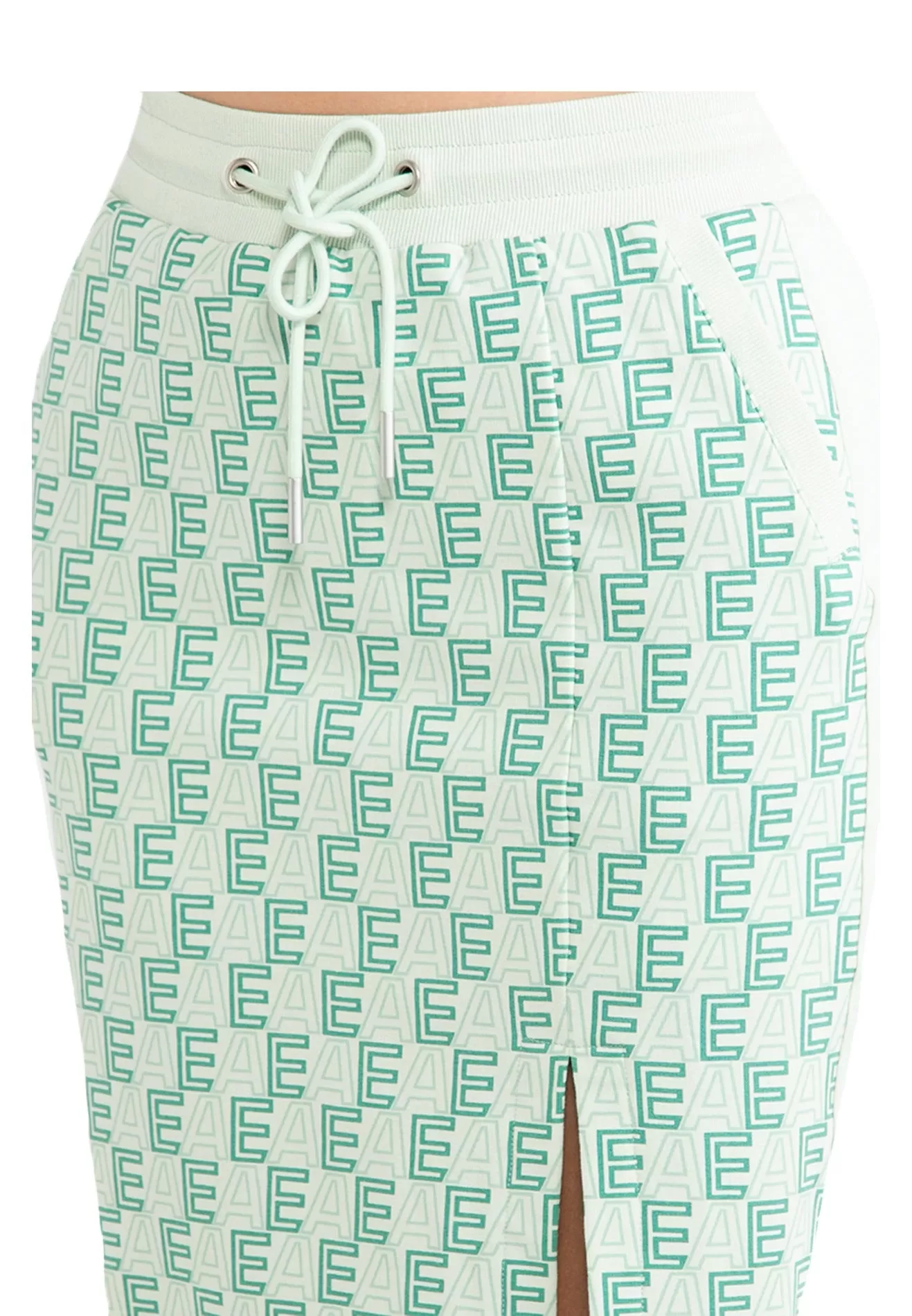 ELLE Active Active All-Over Logo Monogram Drawstring Skirt